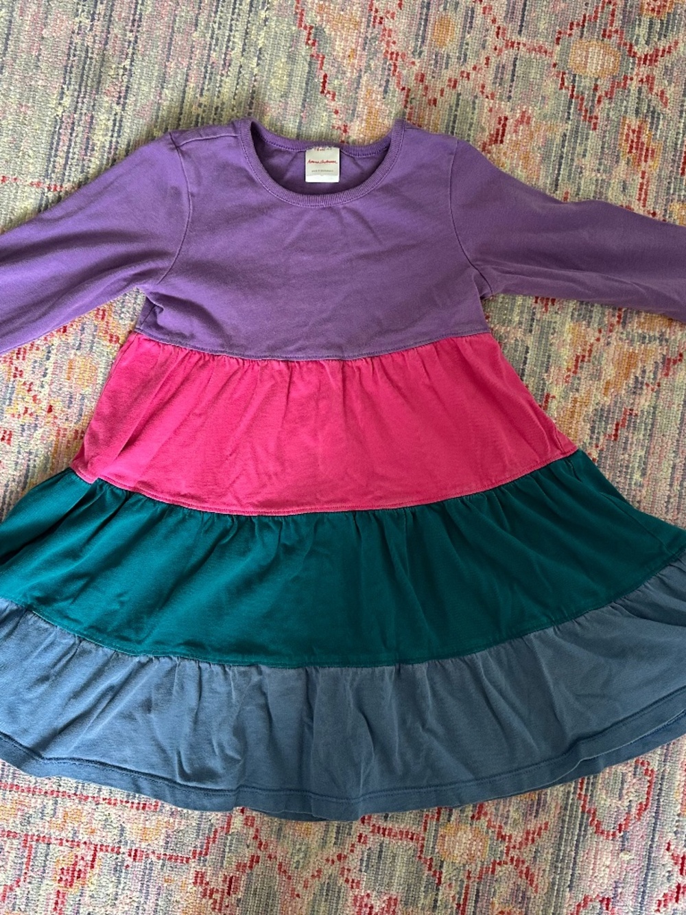 Hanna Andersson Colorblock Twirl Dress size 110 (5)